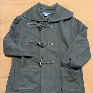 Ralph Lauren Black Toggle Coat